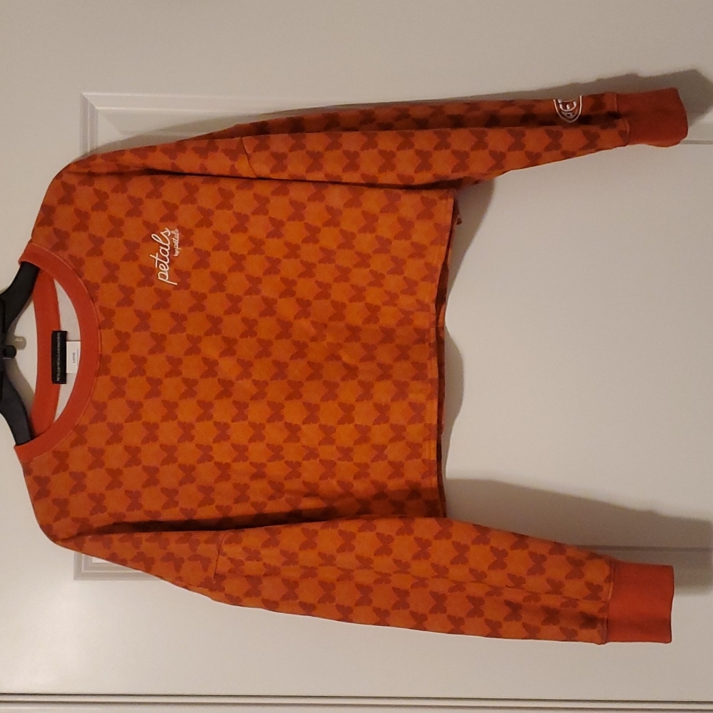 Zumiez Petals By Petals And Peacocks Butterfly Checkers Crop Sweatshirt Large